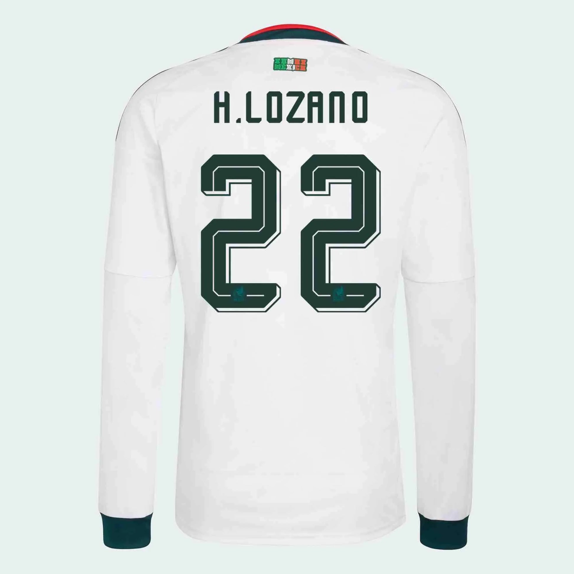 adidas 2026 Mexico Men's Stadium Away Long-Sleeve Soccer Jersey (H. Lozano)