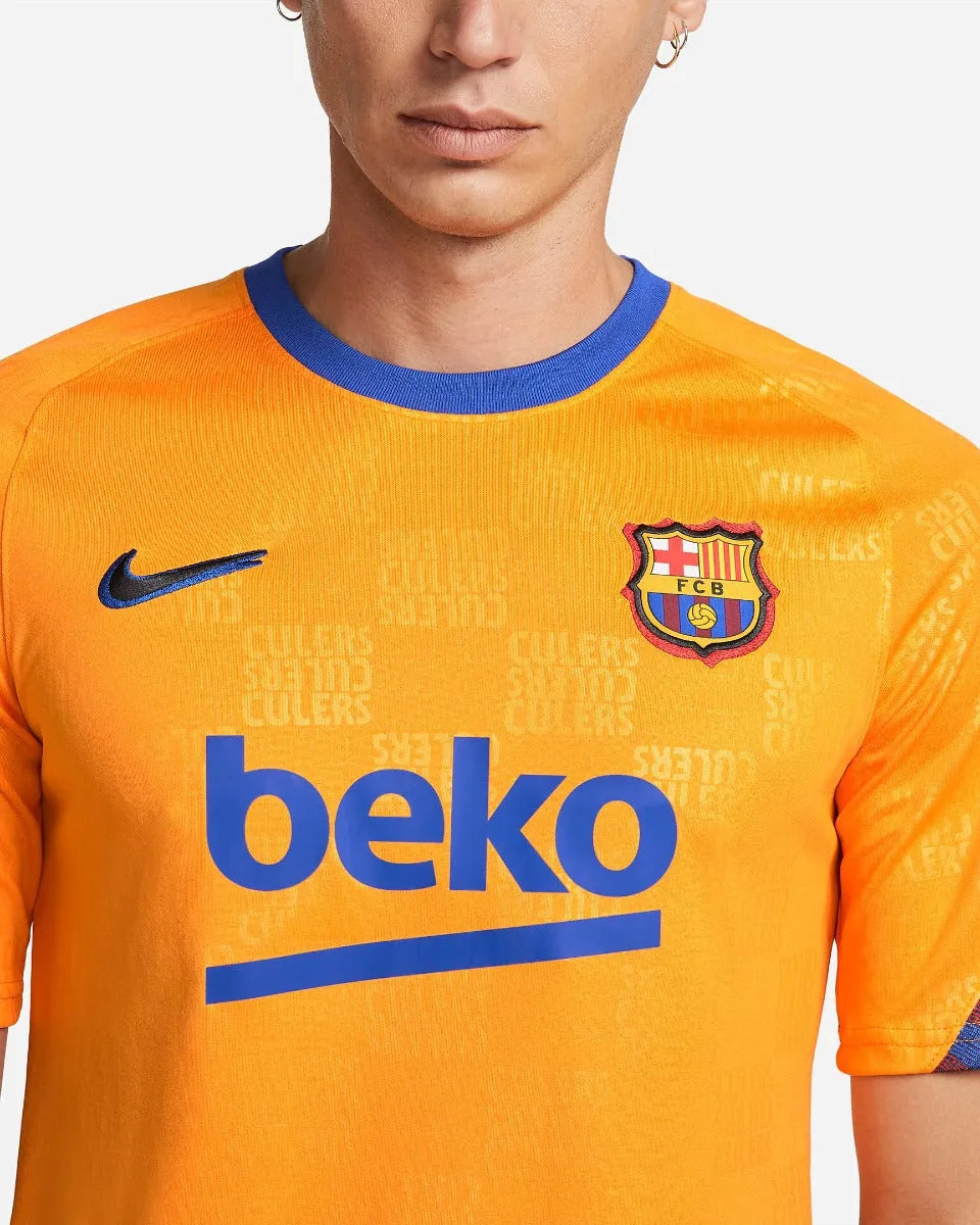 Nike 2022 FC Barcelona NK DF Top SS PM - Vivid Orange (Detail 1)