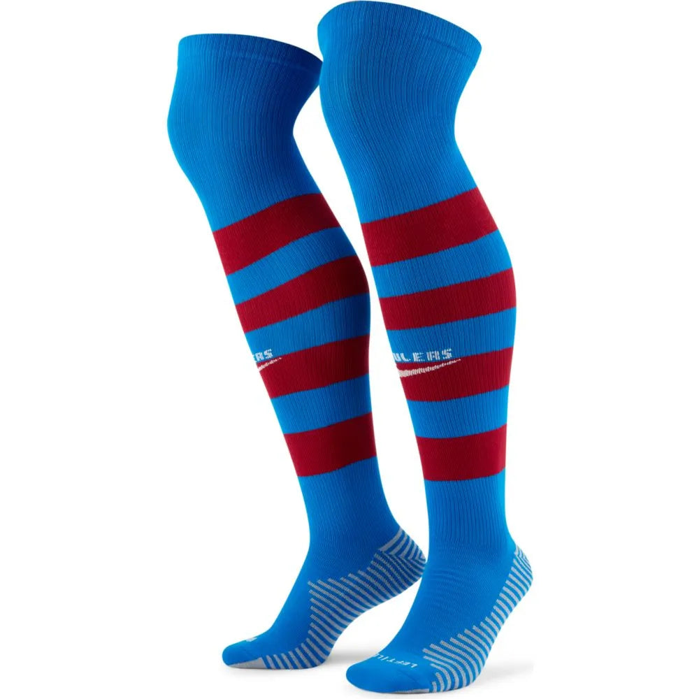 Nike 2021-22 Barcelona Home Squad OTC Socks - Soar-Noble Red (Pair)