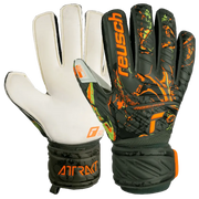 Reusch Attrakt Grip Desert Bloom Collection Goalkeeper Gloves - Olive Green-Orange (Pair)