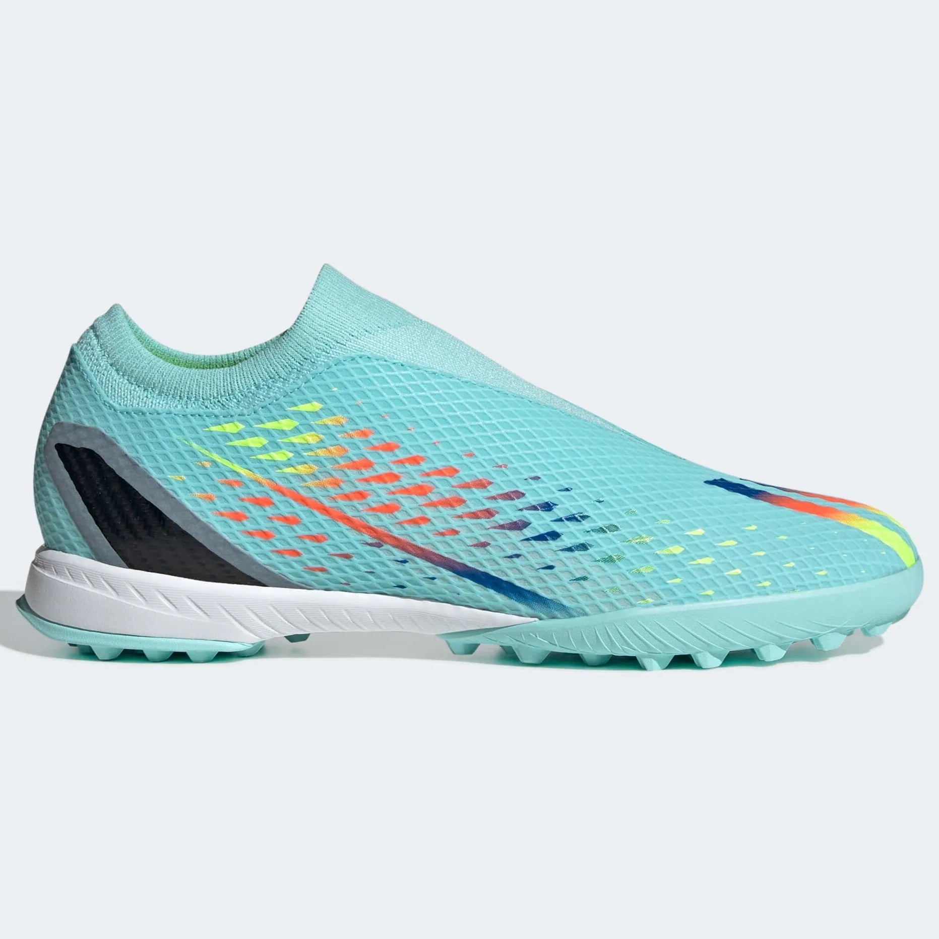 adidas X Speedportal.3 LL Turf - Aqua-Blue-Yellow (Side 1)