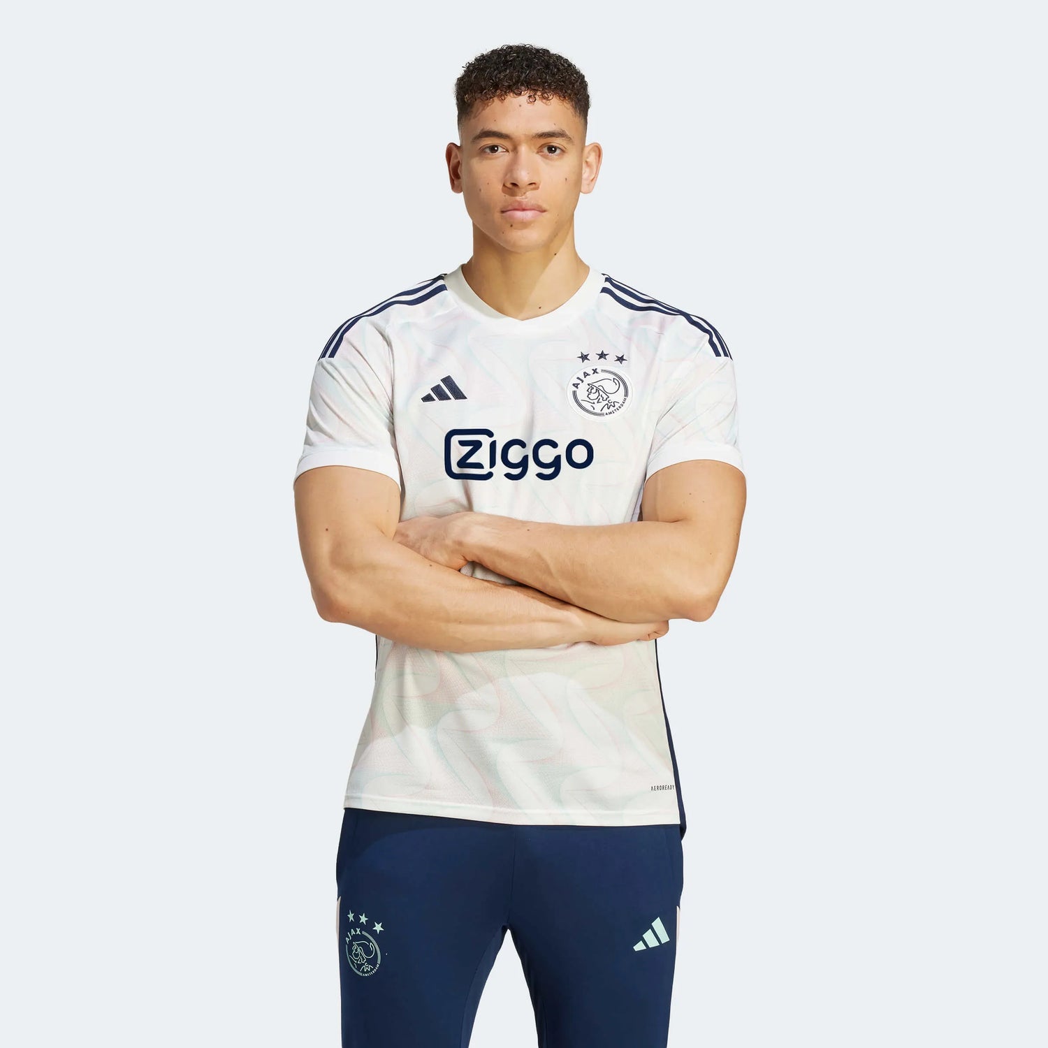 adidas 2023-24 Ajax Men's Stadium Away Jersey (Model - Front)