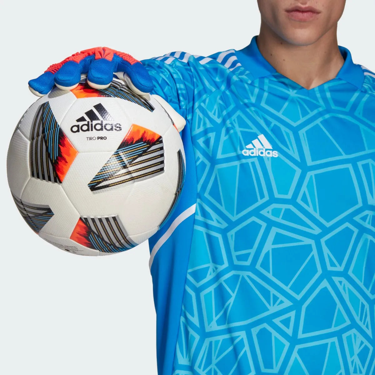 Adidas Predator Pro Goalkeeper Gloves (Negative Cut) - Royal-Red (Model 2)