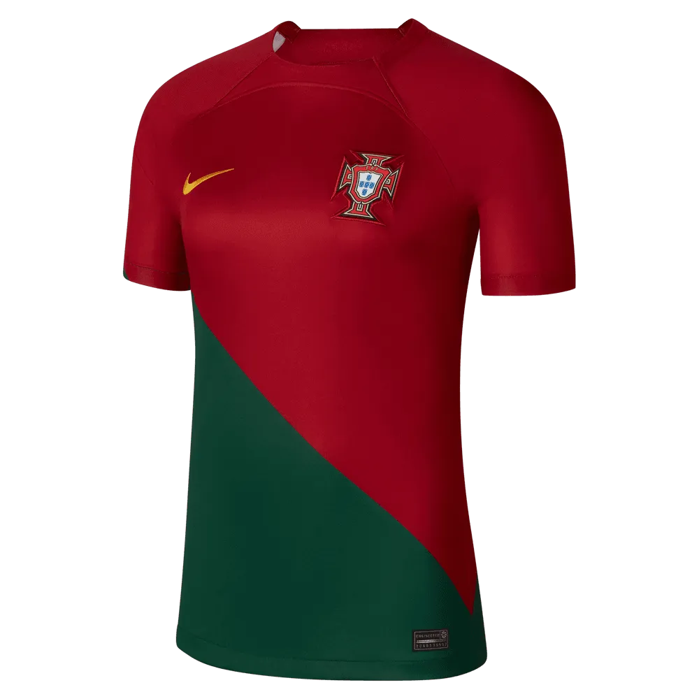 Nike 2022-23 Portugal Women's Stadium Home Jersey - Red-Green (Front)