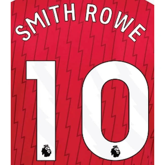 Arsenal 2023-Home Smith Rowe #10 Jersey Name Set-White (Back)