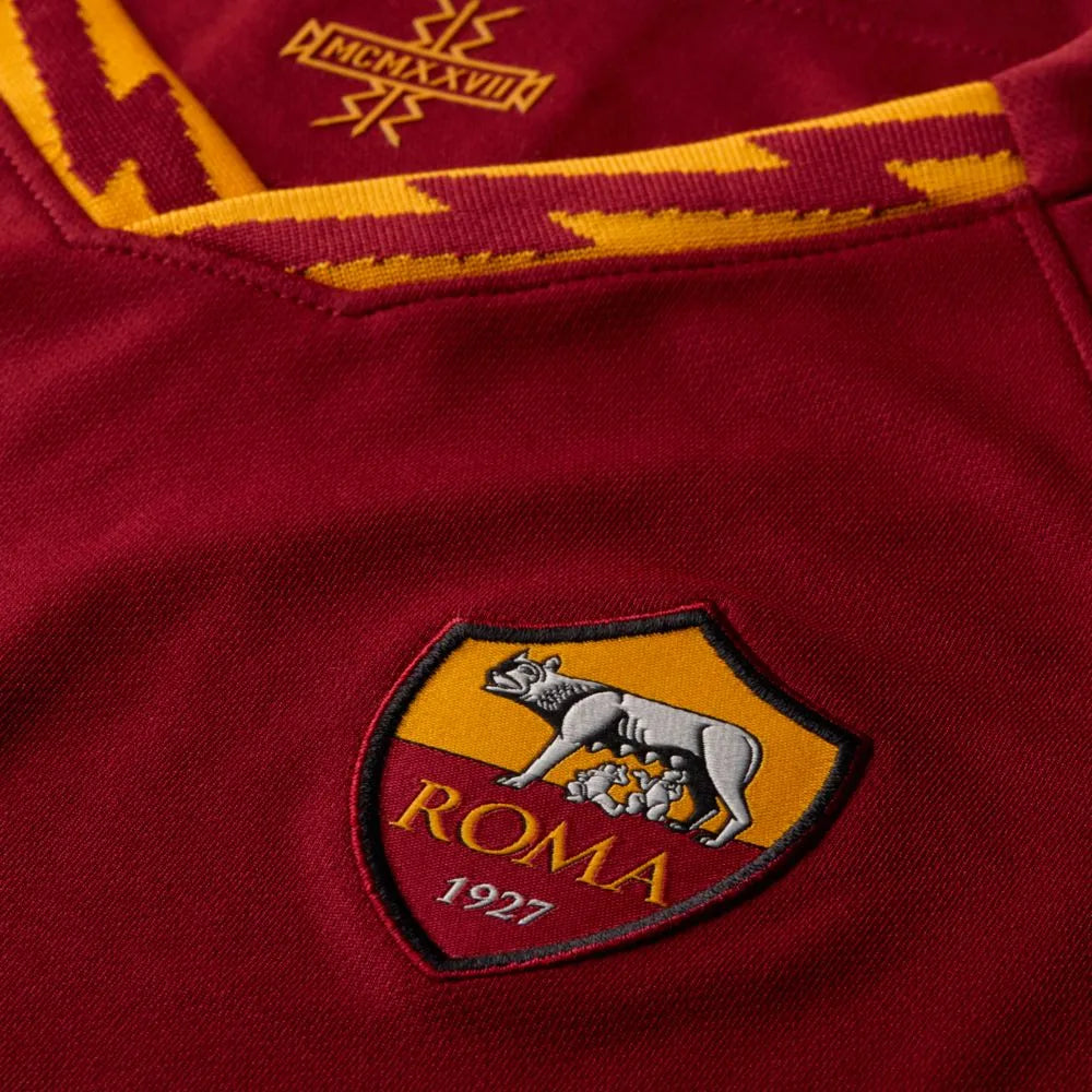Nike 2019-20 Roma YOUTH Home Jersey - Red-Yellow