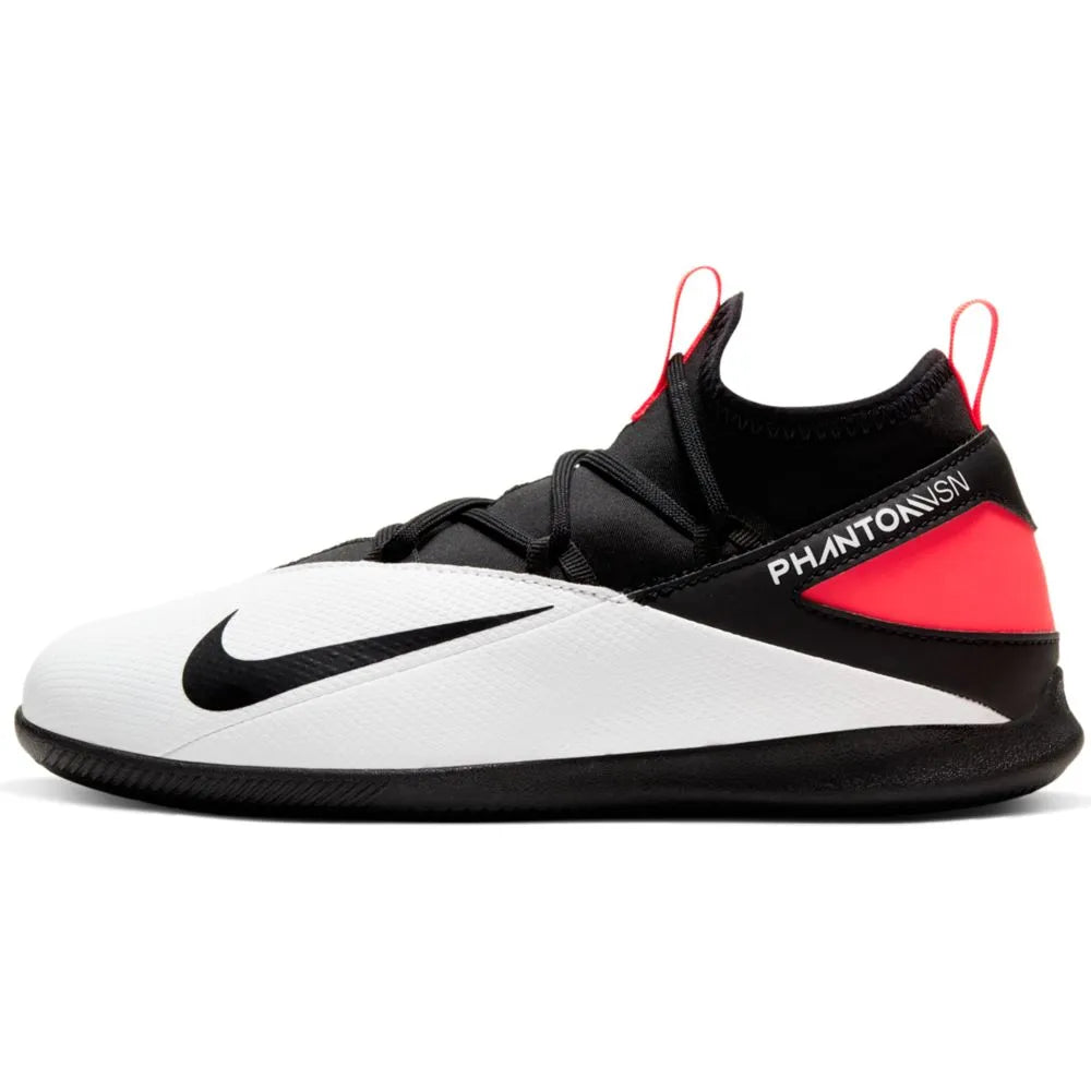 Nike JR Phantom Vision 2 Club DF IC - White-Black-Crimson