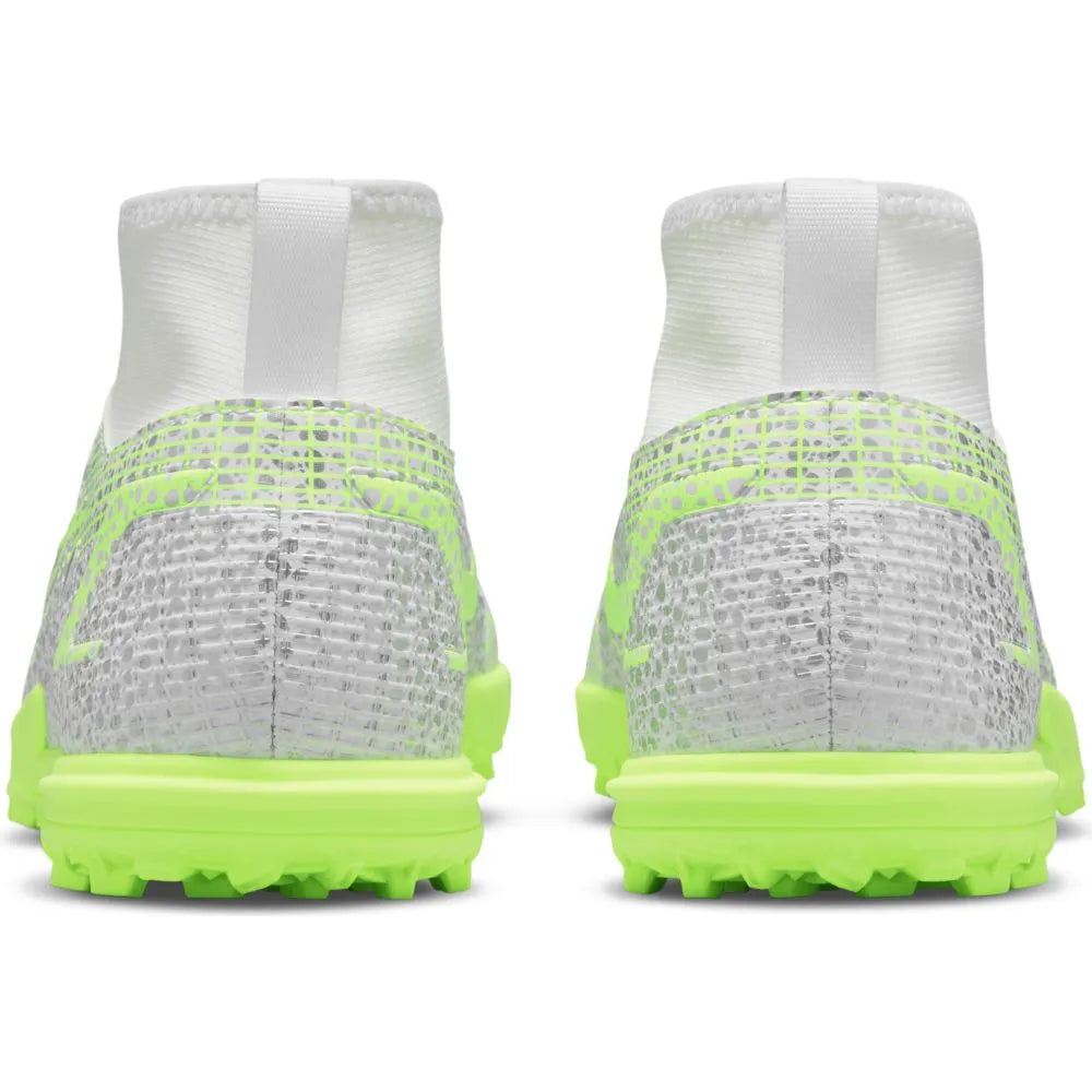 Nike JR Superfly 8 Academy TF - White-Grey-Volt (Pair  - Back)