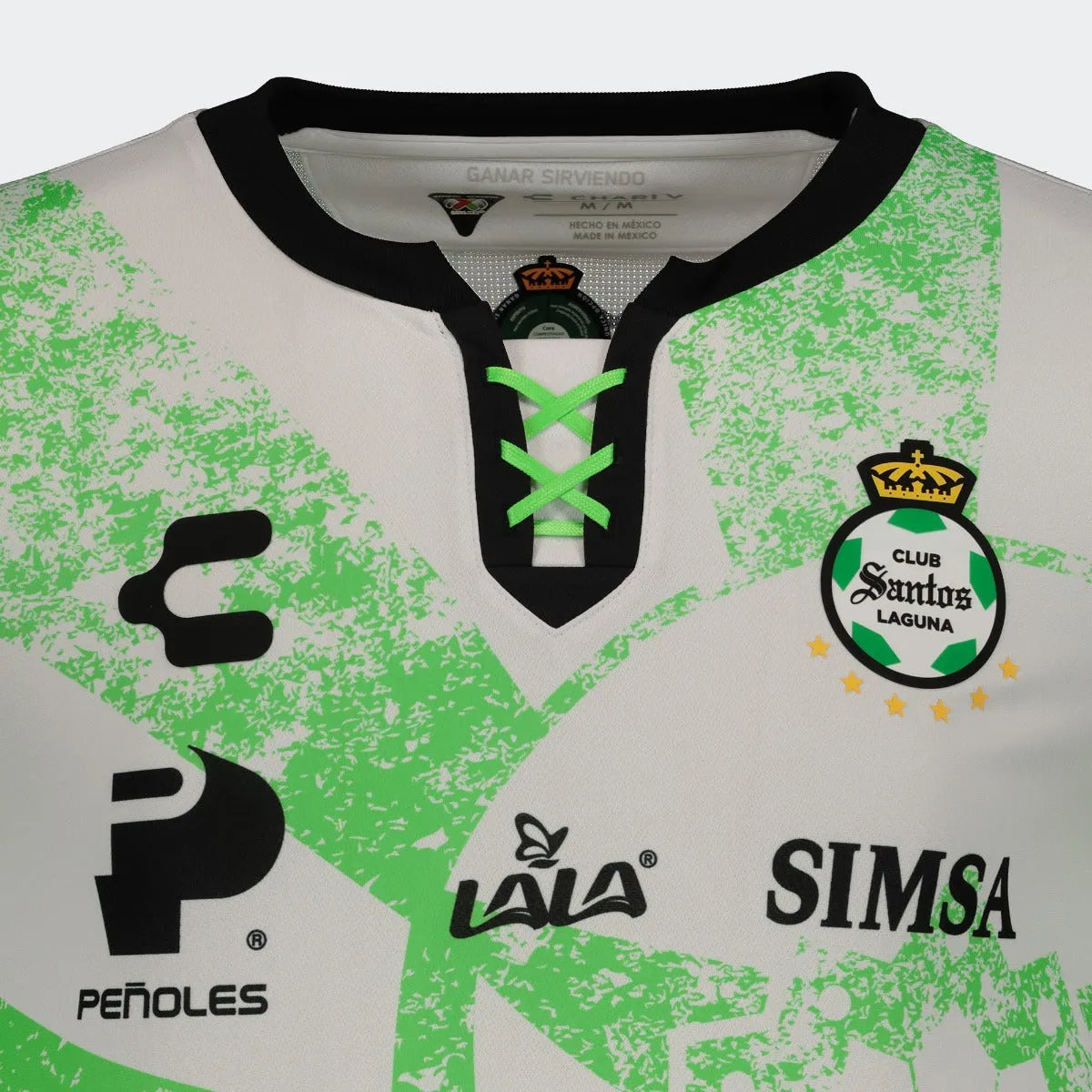 Charly 2021-22 Santos Laguna Third Jersey - White-Green (Detail 2)