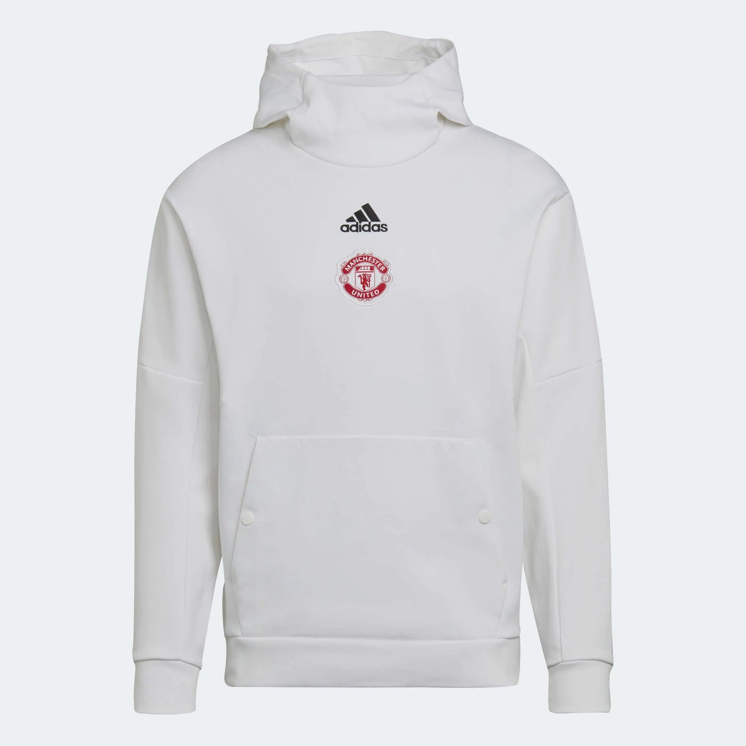 adidas 2022-23 Manchester United Travel Hoodie - White (Front)