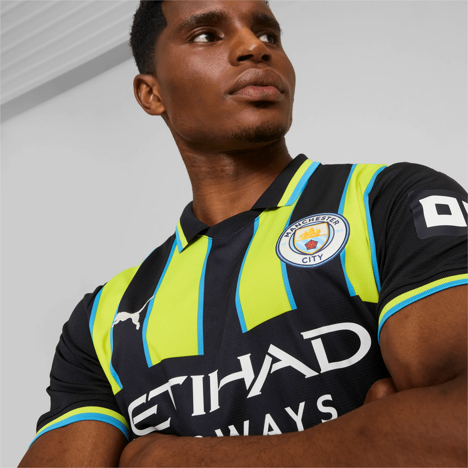 Puma 2024-25 Manchester City Men's Stadium Away Jersey (Detail 1)
