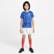 Nike 2022 France Kids' Mini Kit - Blue-White (Model - Front)