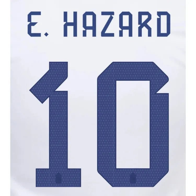 Belgium 2022-23 Away E. Hazard #10 Jersey Name Set