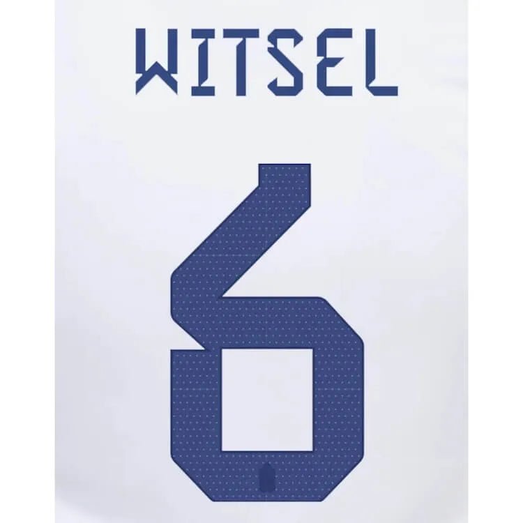 Belgium 2022-23 Away Witsel #6 Jersey Name Set (Back)