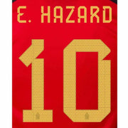 Belgium 2022-23 Home E. Hazard #10 Jersey Name Set