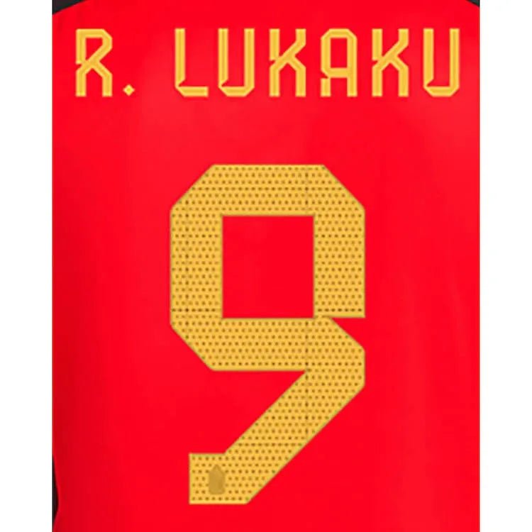 Belgium 2022-23 Home R. Lukaku Youth  #9 Jersey Name Set (Back)