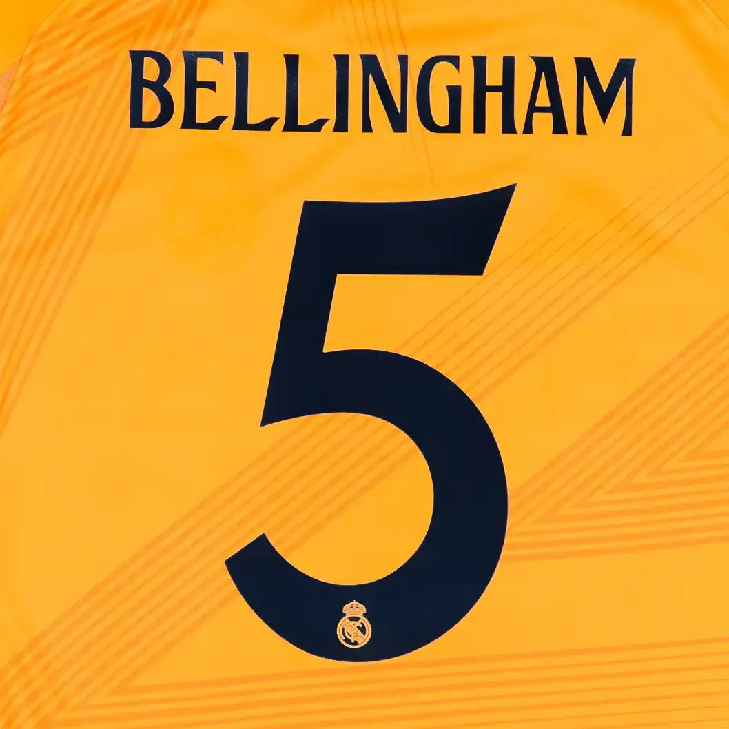 Real Madrid 2023-Away Bellingham #5 Jersey Name Set