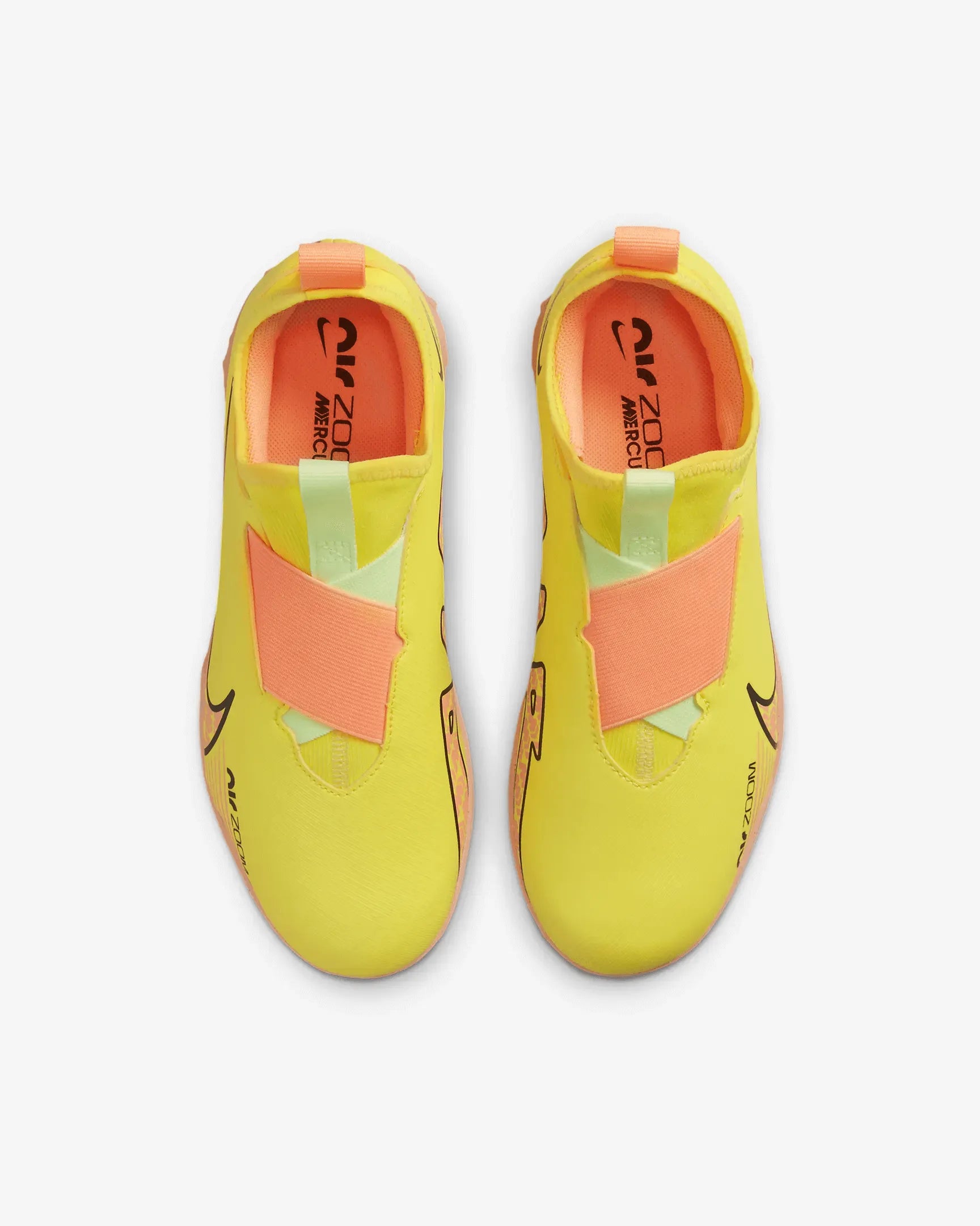 Nike Jr Zoom Vapor 15 Academy Turf - Yellow Strike-Sunset Glow (Pair - Top)