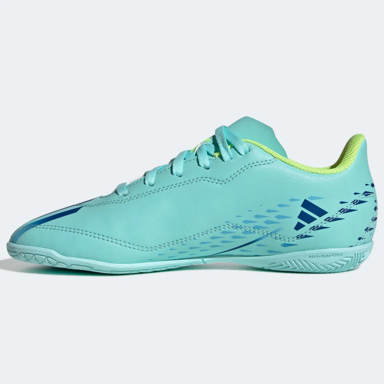 adidas Kids X Speedportal.4 Indoor J - Aqua-Blue-Yellow (Side 2)