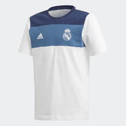 adidas 2019-20 Real Madrid YOUTH Graphic Tee - White-Navy