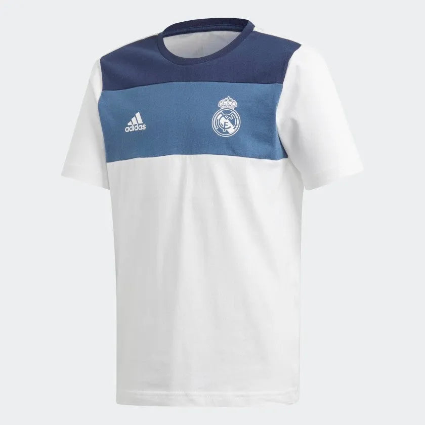 adidas 2019-20 Real Madrid YOUTH Graphic Tee - White-Navy