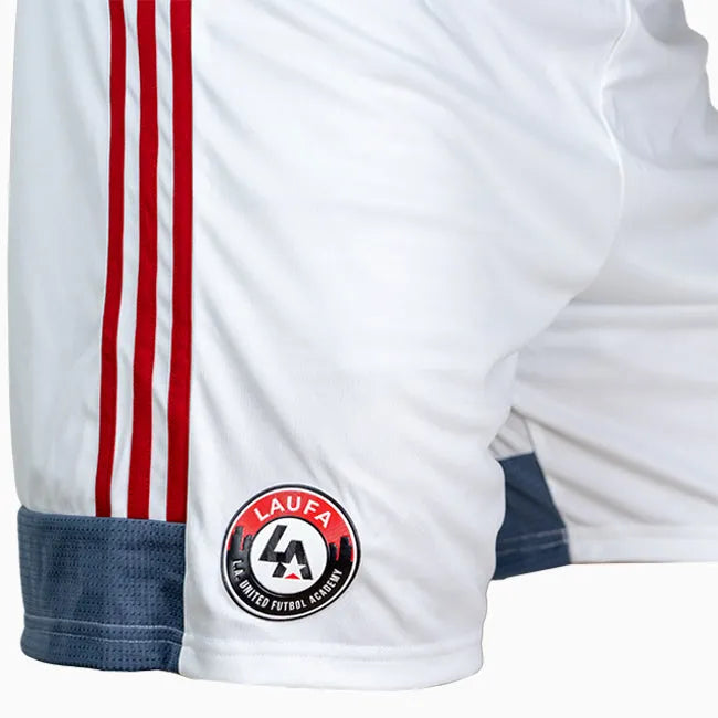 side close up of adidas LAUFA Mi Tastigo 19 Youth Shorts - White