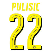 Borussia Dortmund 2017/18 Away Pulisic #22 Jersey Name Set