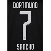 Borussia Dortmund 2019/20 Away Sancho 7 Jersey Name Set