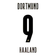 Borussia Dortmund 2020/21 Home Haaland #9 Jersey Name Set