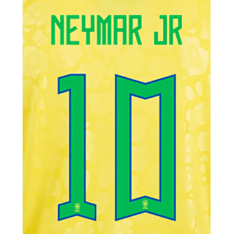 Brazil 2022-23 Neymar JR Home Jersey Name Set