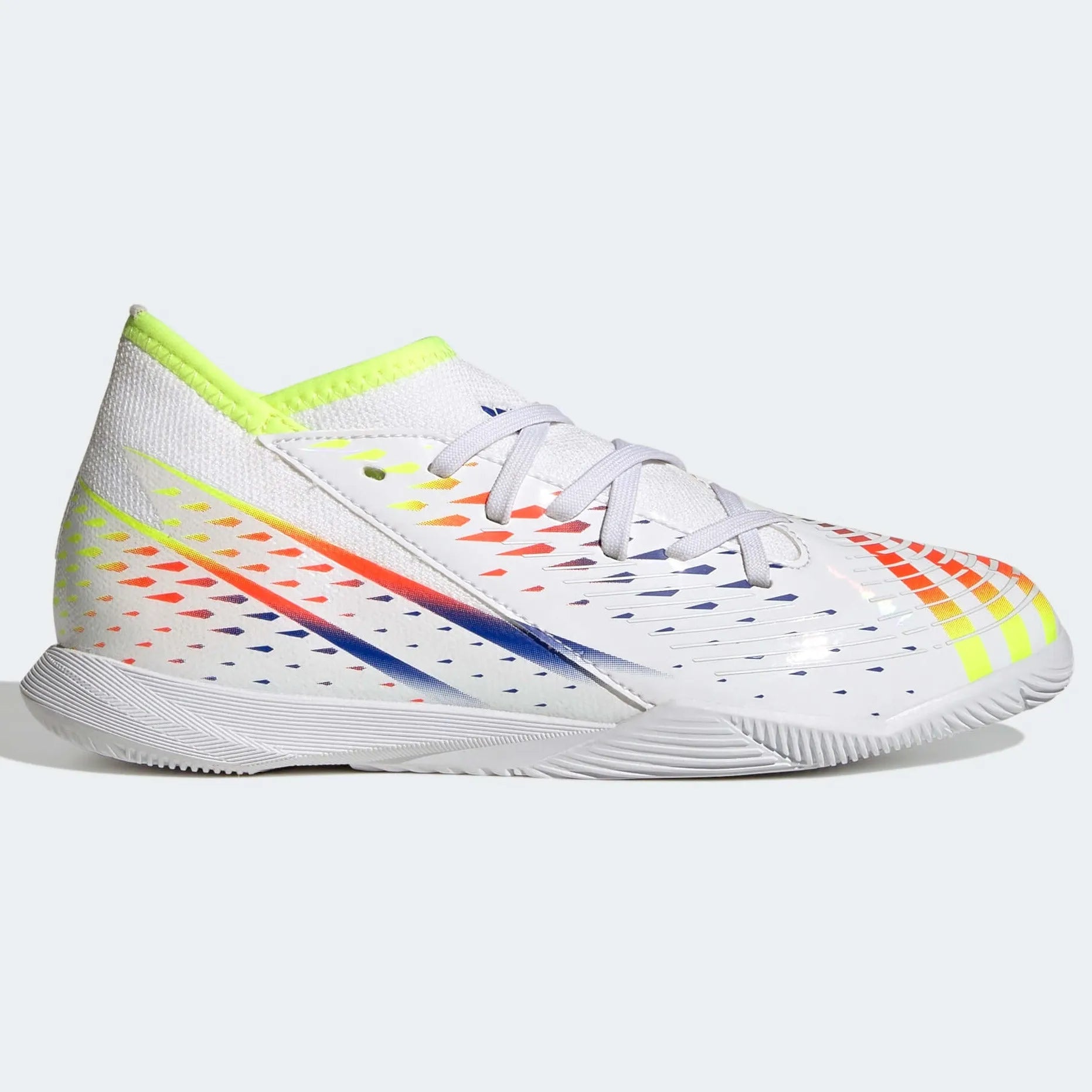 adidas Jr Predator Edge.3 Indoor J - White-Yellow-Blue (Side 1)