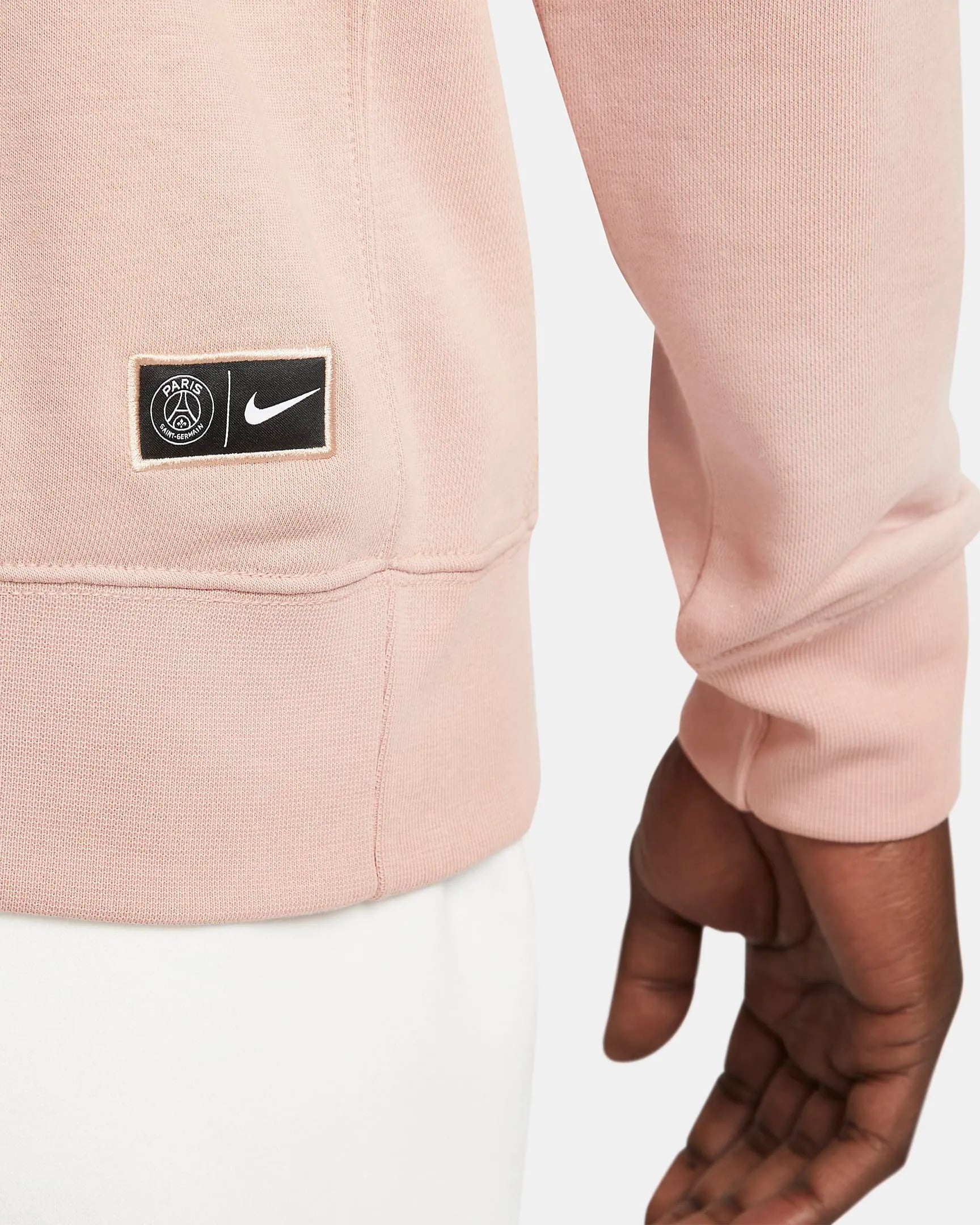 Nike 2022-23 PSG GFA Fleece Hoodie - Rose Whisper-White (Detail 3)