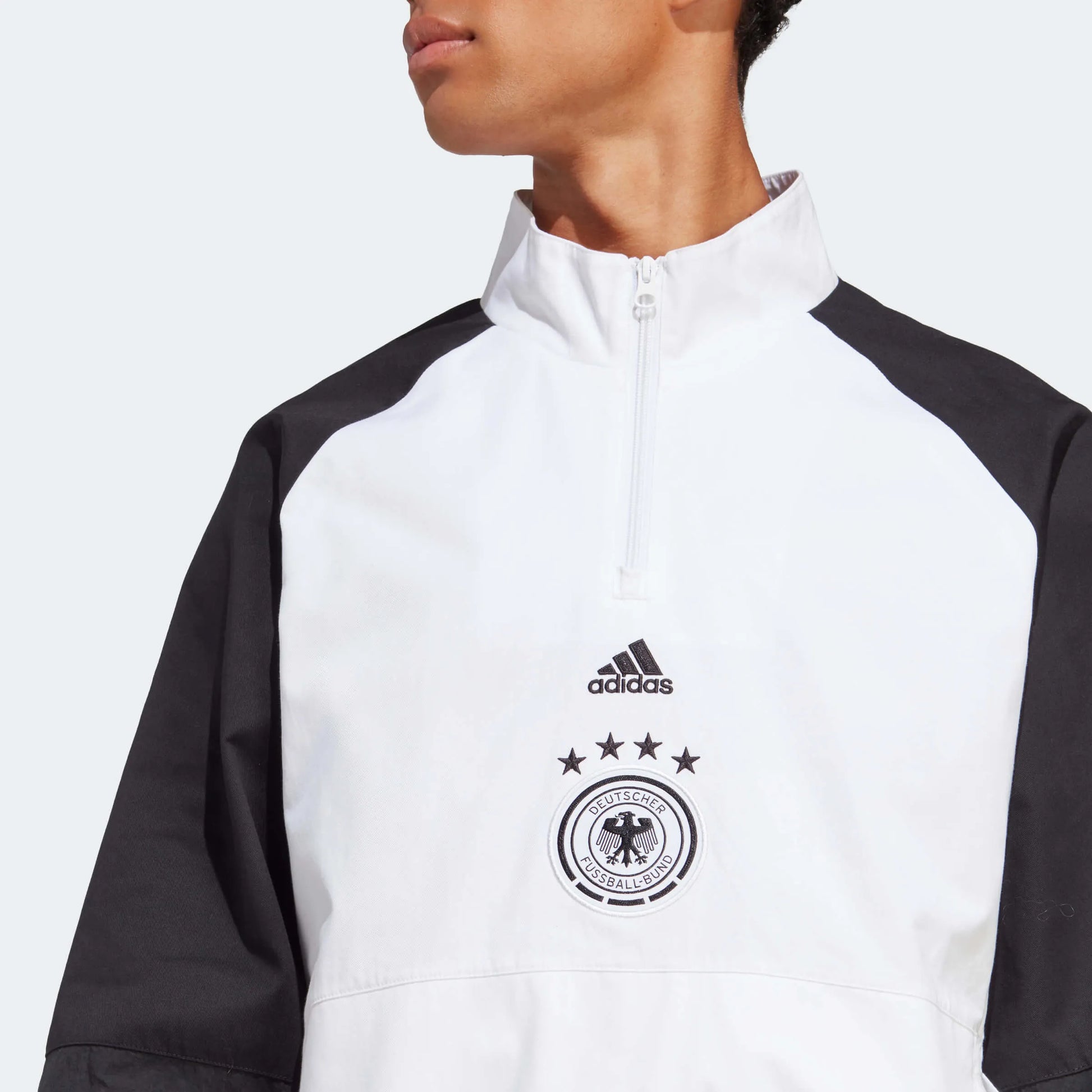 adidas 2022-23 Germany Icon Jacket - Black-White (Detail 1)