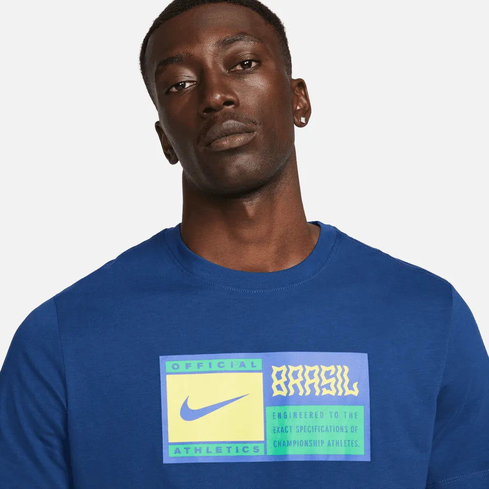 Nike 2022-23 Brazil Voice T-Shirt - Coastal Blue (Detail 1)