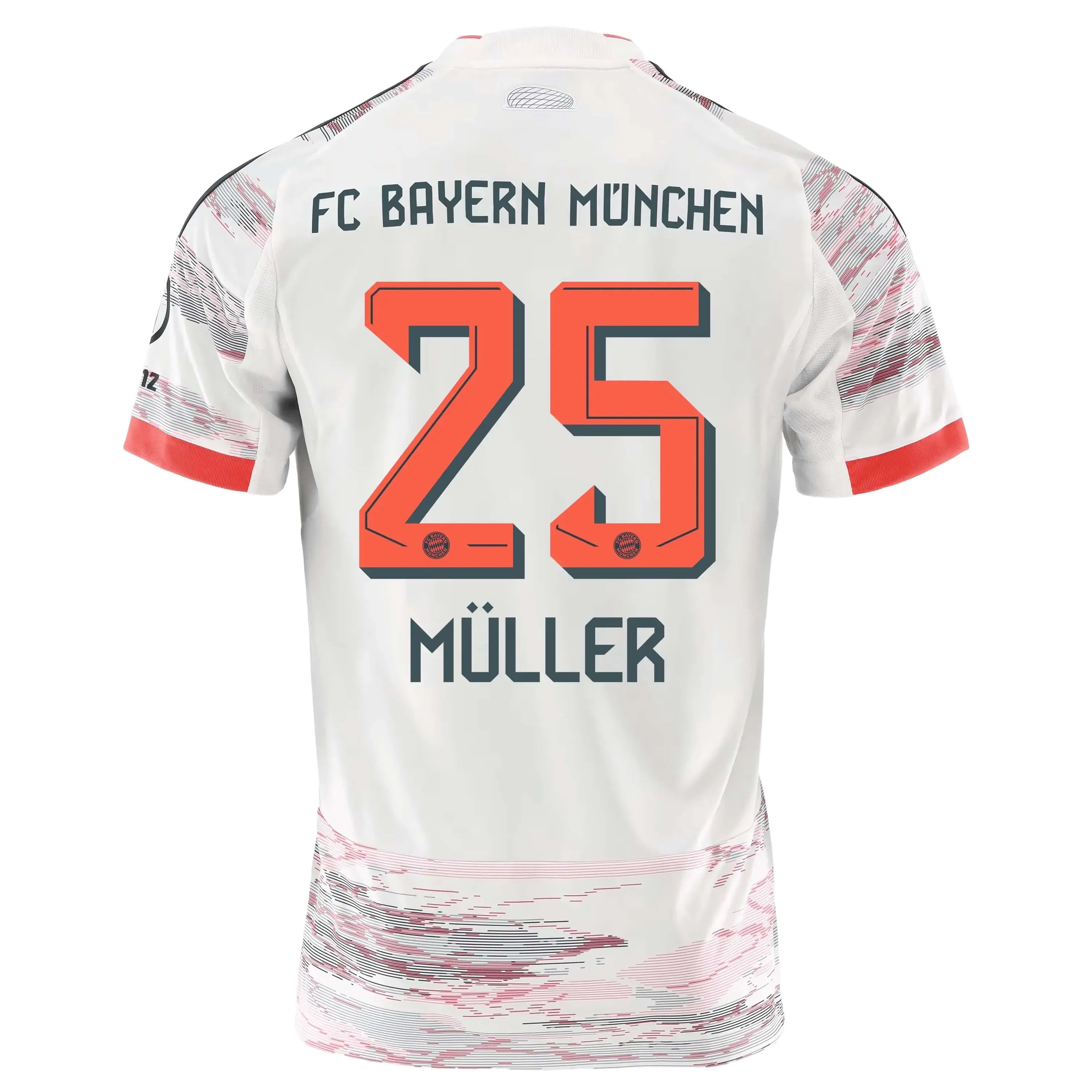 adidas 2025-26 Bayern Munich Mens Stadium Away Soccer Jersey (Muller)