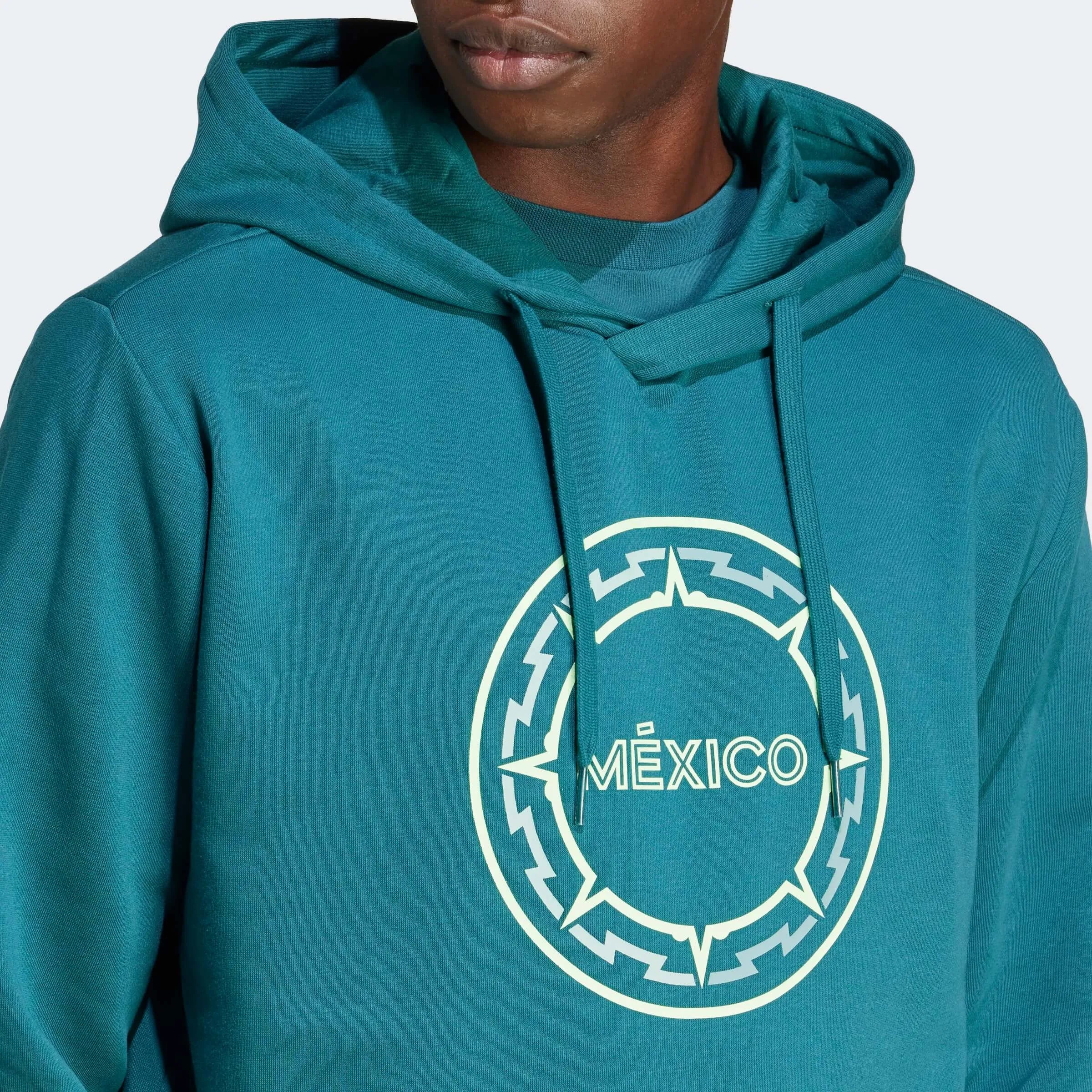 adidas 2023-24 Mexico Men's FMF DNA Hoodie (Detail 1)
