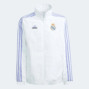 adidas 2023 Real Madrid Youth Reversible Anthem Jacket - White (Front)