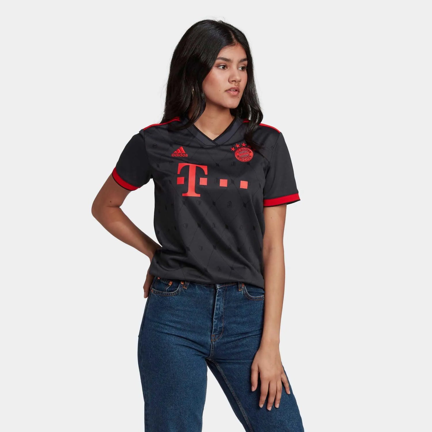 adidas 2022-23 Bayern Munich Women's Third Jersey - Night Grey (Model - Front)