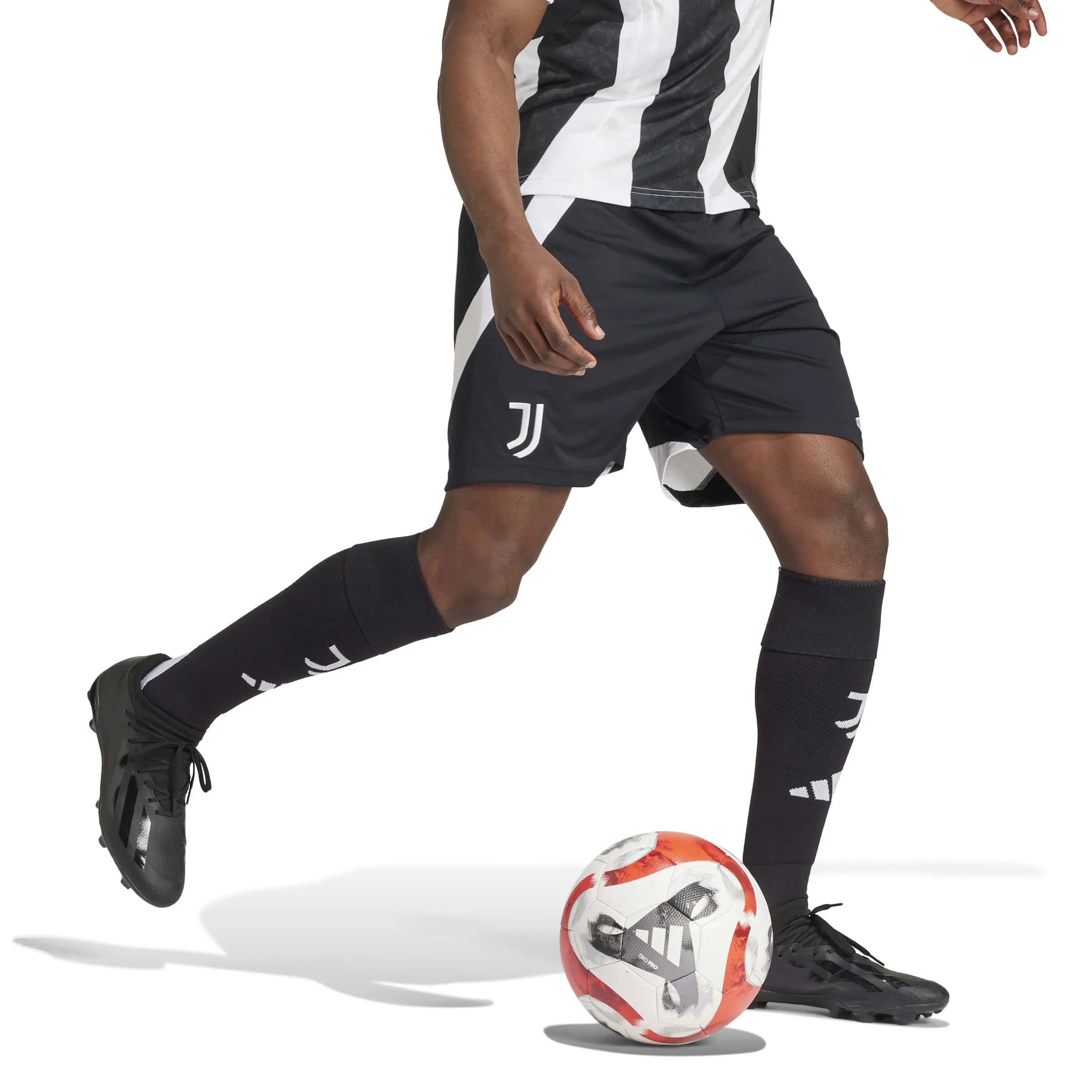 adidas 2024-25 Juventus Men's Authentic Home Shorts (Model - Side)