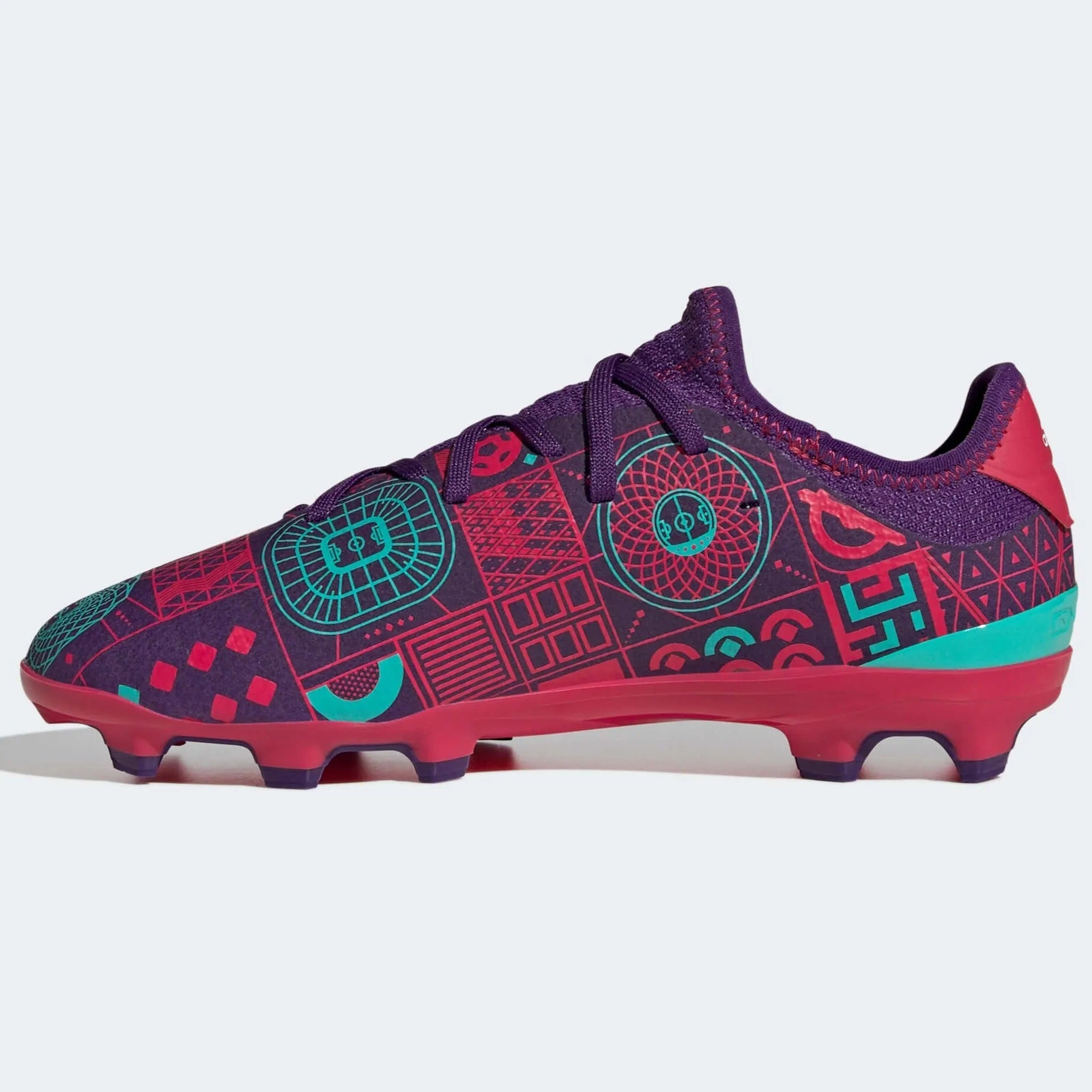 adidas Jr Gamemode Knit FG - Purple-Ruby Red (Side 2)