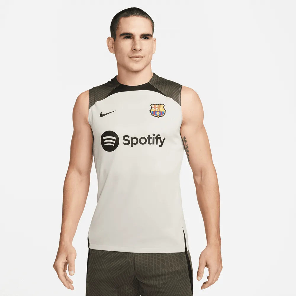 Nike 2023-24 Barcelona Men's DF Sleeveless Strike Top (Model - Front)