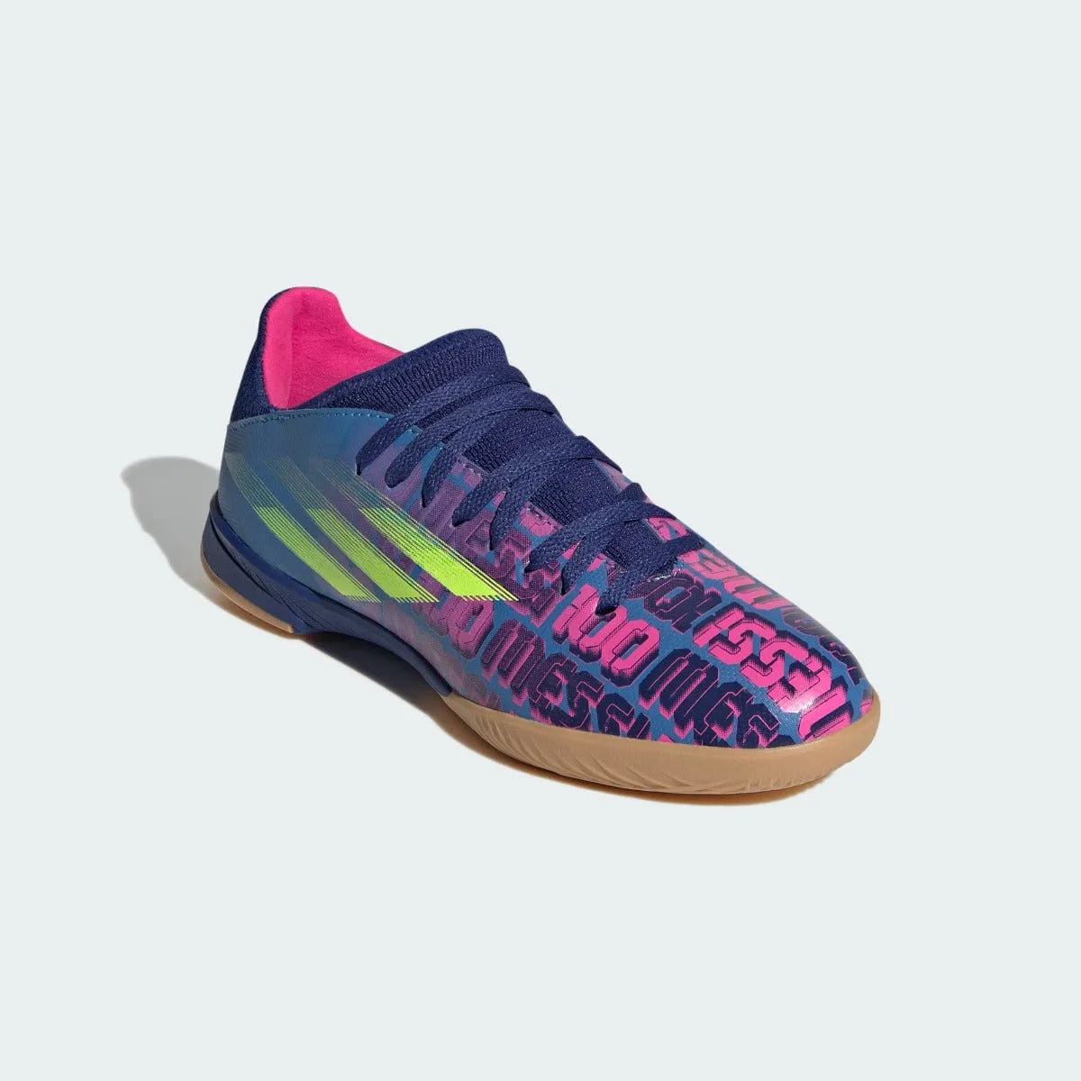 Adidas JR X Speedflow MESSI .3 IN -  Blue-Pink-Yellow (Diagonal 1)
