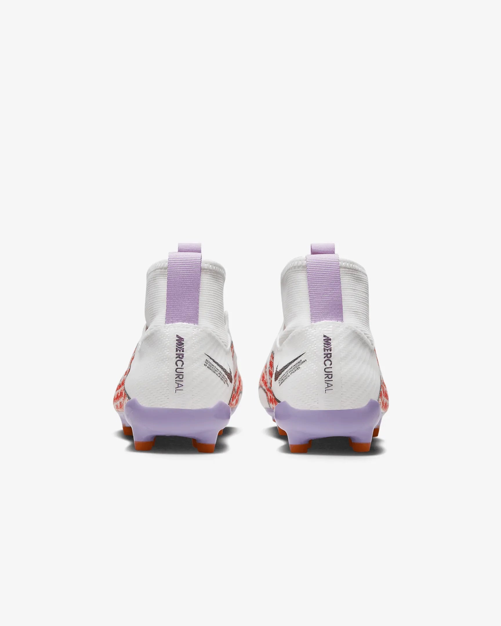 Nike JR Zoom Superfly 9 Pro FG - White-Red-Purple (Pair - Back)