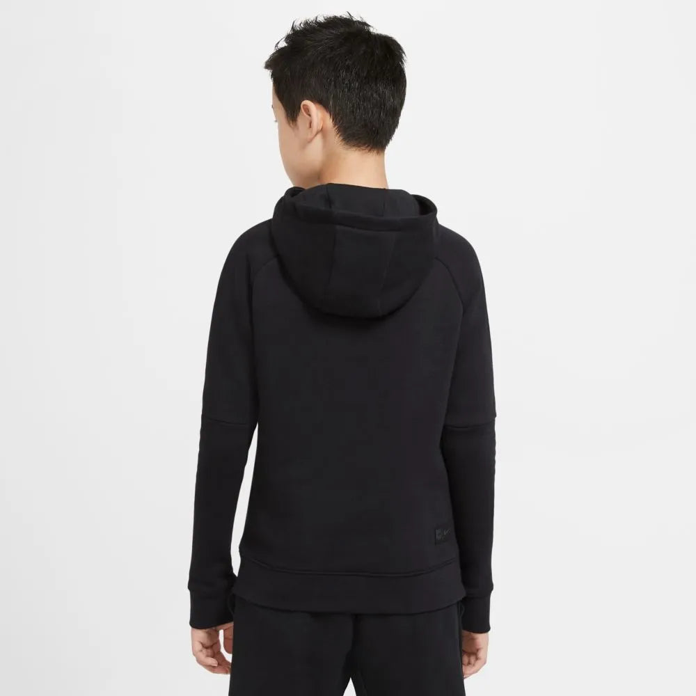 Nike 2020-21 Barcelona Youth GFA Fleece Pullover Hoodie - Black-Pink