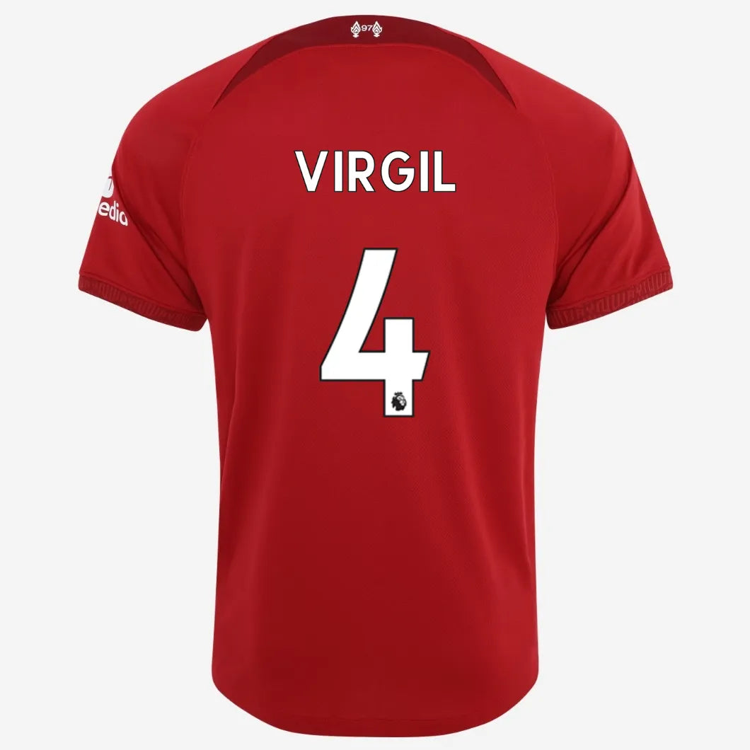 Nike 22-23 Liverpool FC Stadium Home Jersey - Red-White (Virgil)