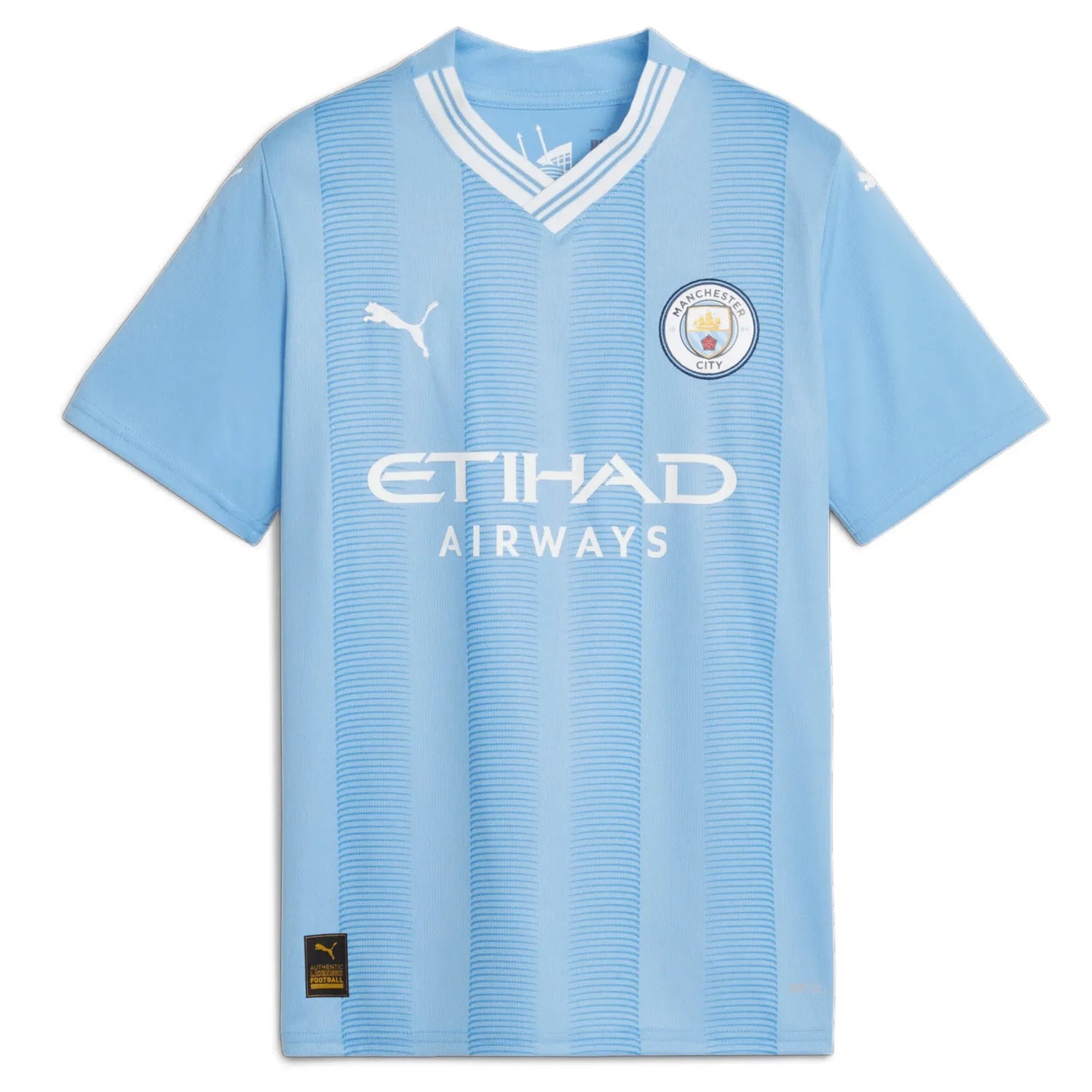 Puma 2023-24 Manchester City Youth Stadium Home Jersey (Front)