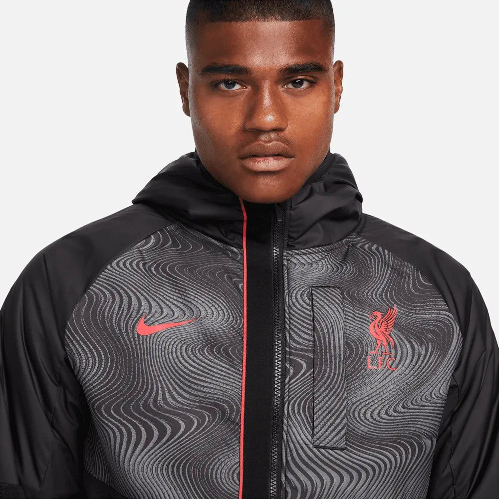 Nike 2022-23 Liverpool Winterized AWF Jacket - Black-Red (Detail 1)