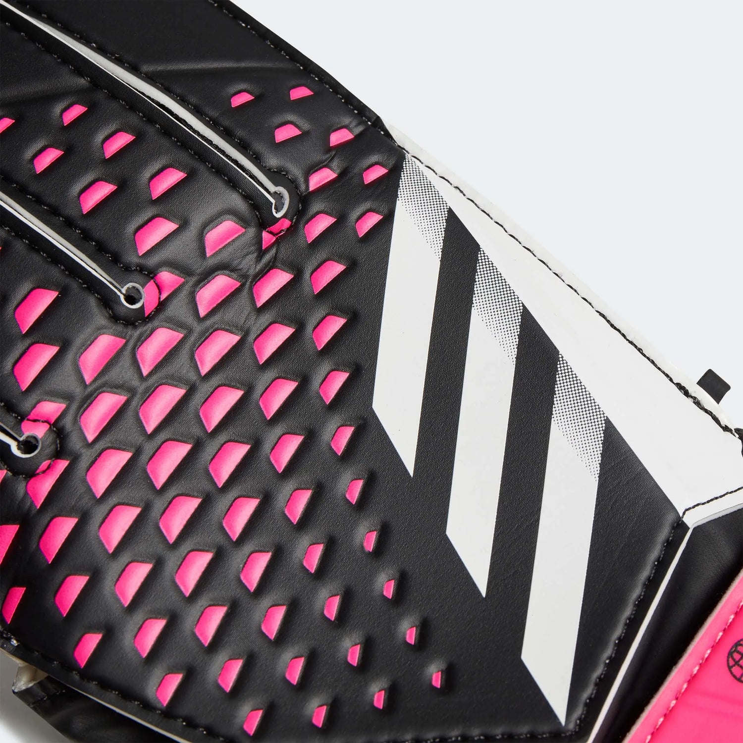 adidas Youth Predator GL Training Goalkeeper Gloves - Black-White-Pink (Detail 1)