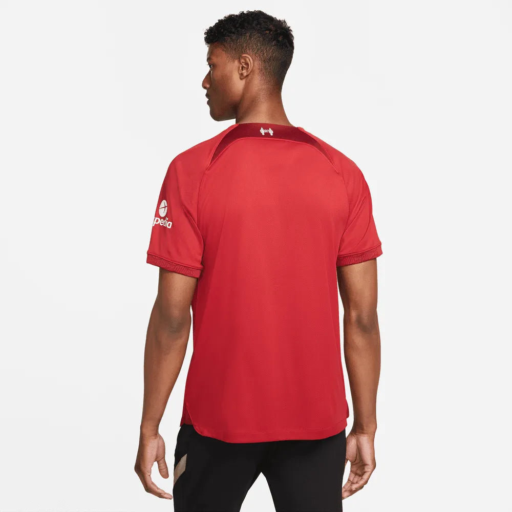 Nike 22-23 Liverpool FC Stadium Home Jersey - Red-White (Model - Back)