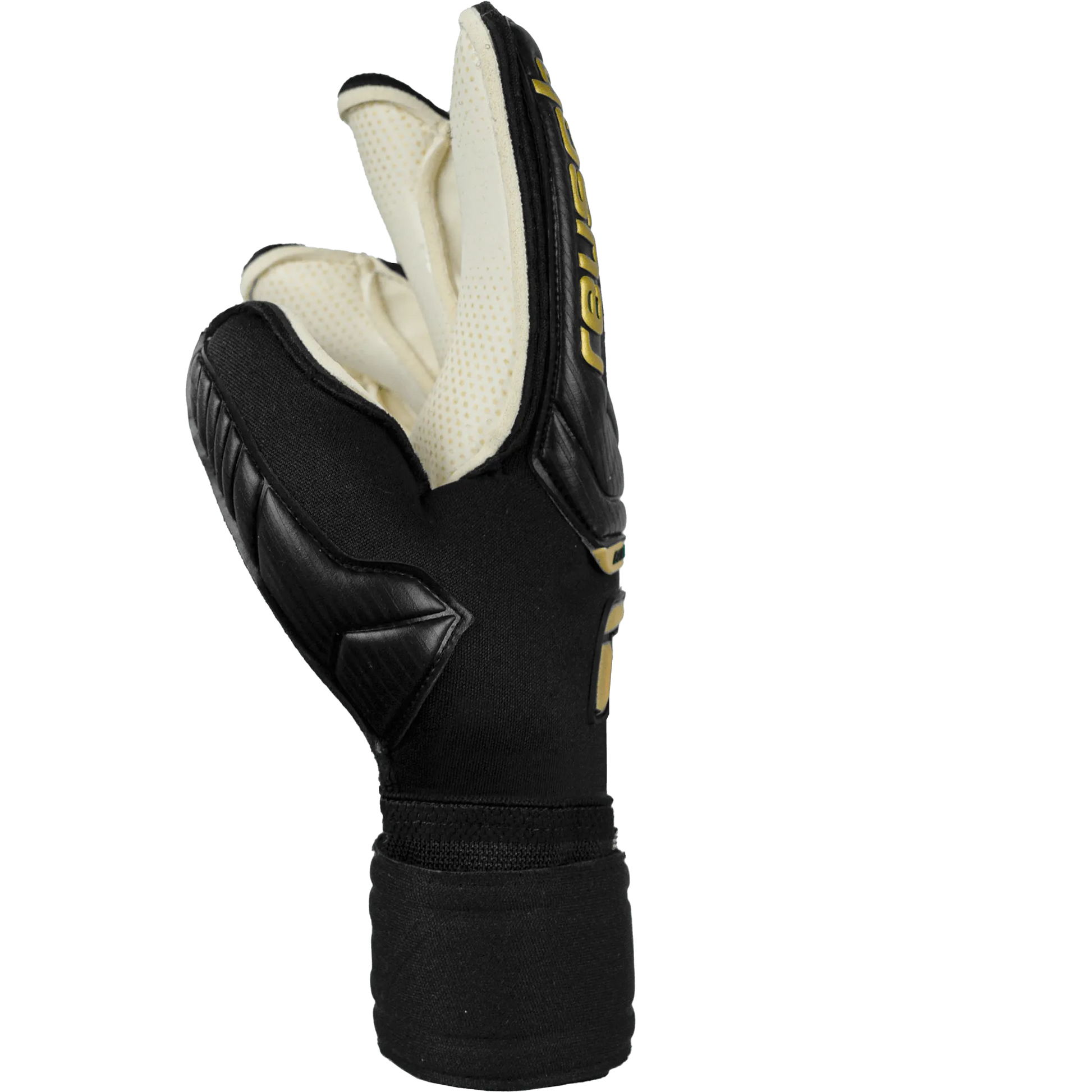 Reusch Attrakt Gold X Glueprint EC Goalkeeper Gloves - Black-Gold (Single - Side)